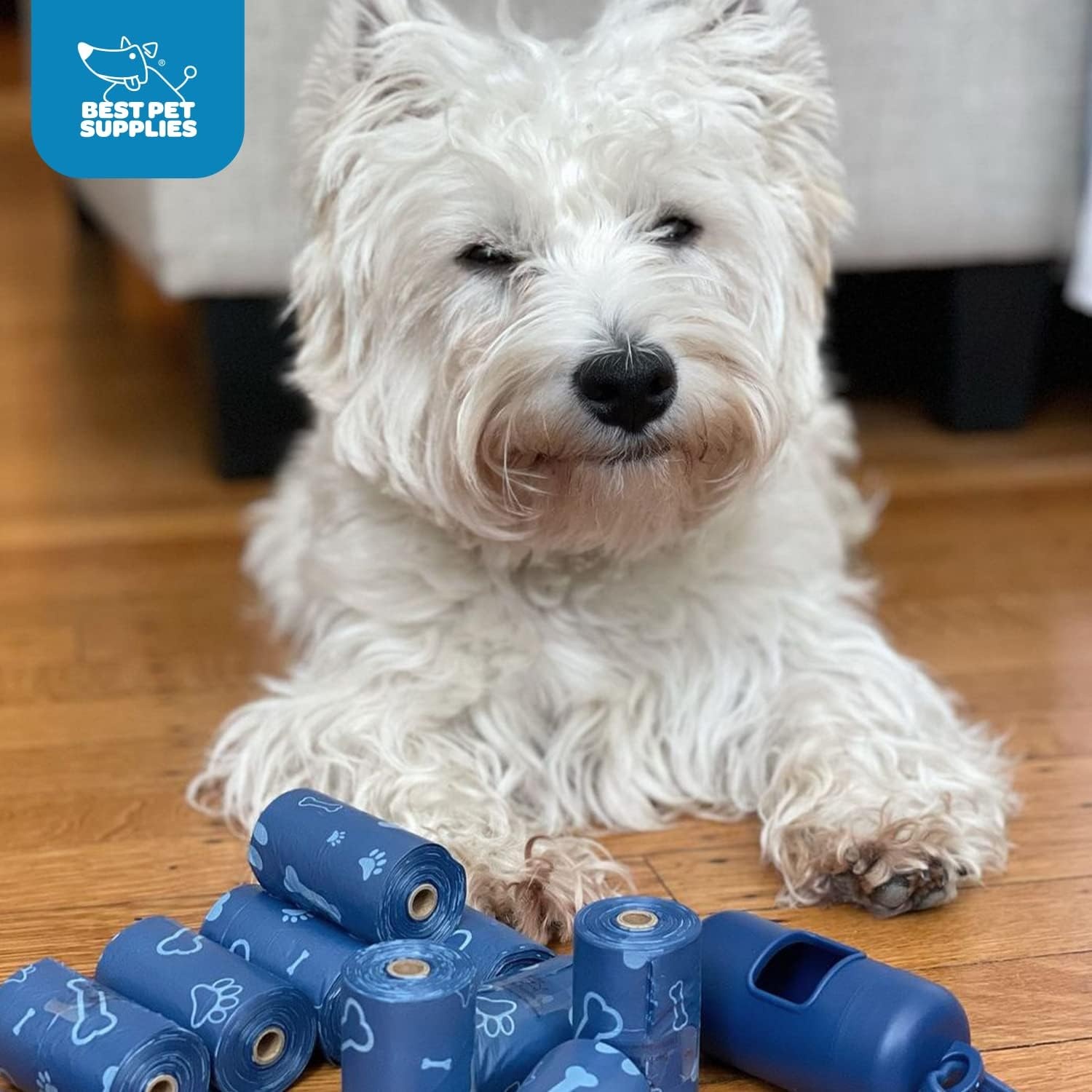 image:imageBest Pet Supplies Dog Poop Bags for Waste Refuse Cleanup Doggy Roll Replacements for Outdoor Puppy Walking and Travel Leak Proof and Tear Resistant Thick Plastic Blue Unscented 240 BagsBlack