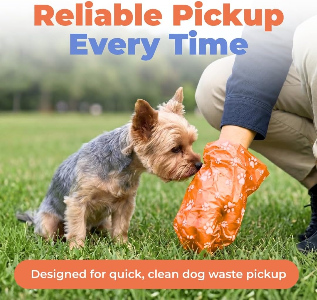 image:imageBest Pet Supplies Dog Poop Bags for Waste Refuse Cleanup Doggy Roll Replacements for Outdoor Puppy Walking and Travel Leak Proof and Tear Resistant Thick Plastic Blue Unscented 240 BagsOrange