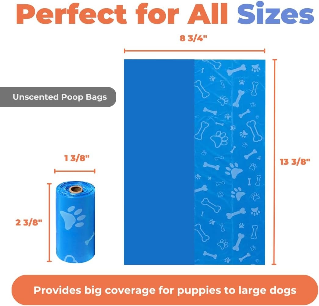 image:imageBest Pet Supplies Dog Poop Bags for Waste Refuse Cleanup Doggy Roll Replacements for Outdoor Puppy Walking and Travel Leak Proof and Tear Resistant Thick Plastic Blue Unscented 240 BagsBlue Unscented