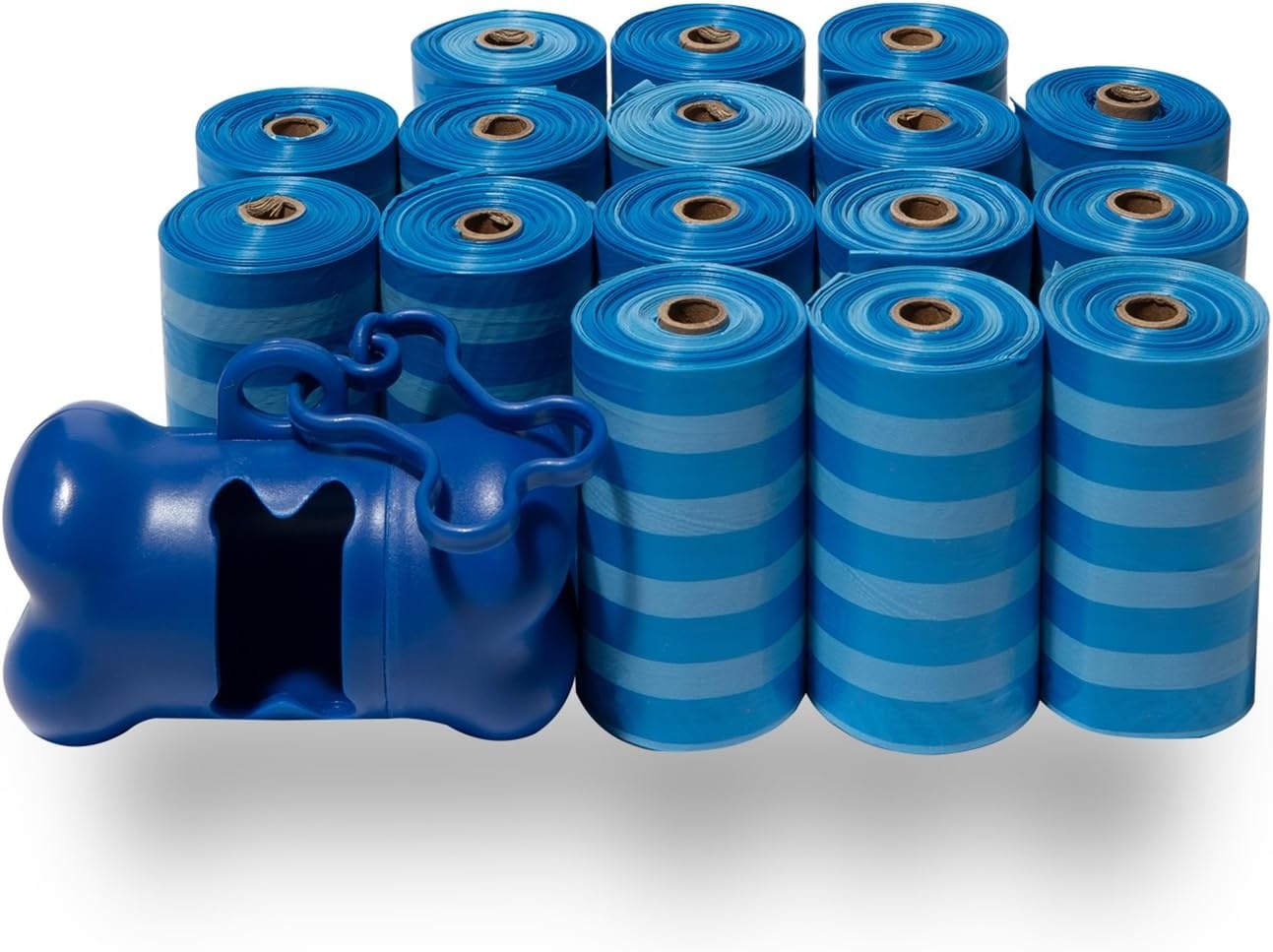 image:imageBest Pet Supplies Dog Poop Bags for Waste Refuse Cleanup Doggy Roll Replacements for Outdoor Puppy Walking and Travel Leak Proof and Tear Resistant Thick Plastic Blue Unscented 240 BagsBlue Strips