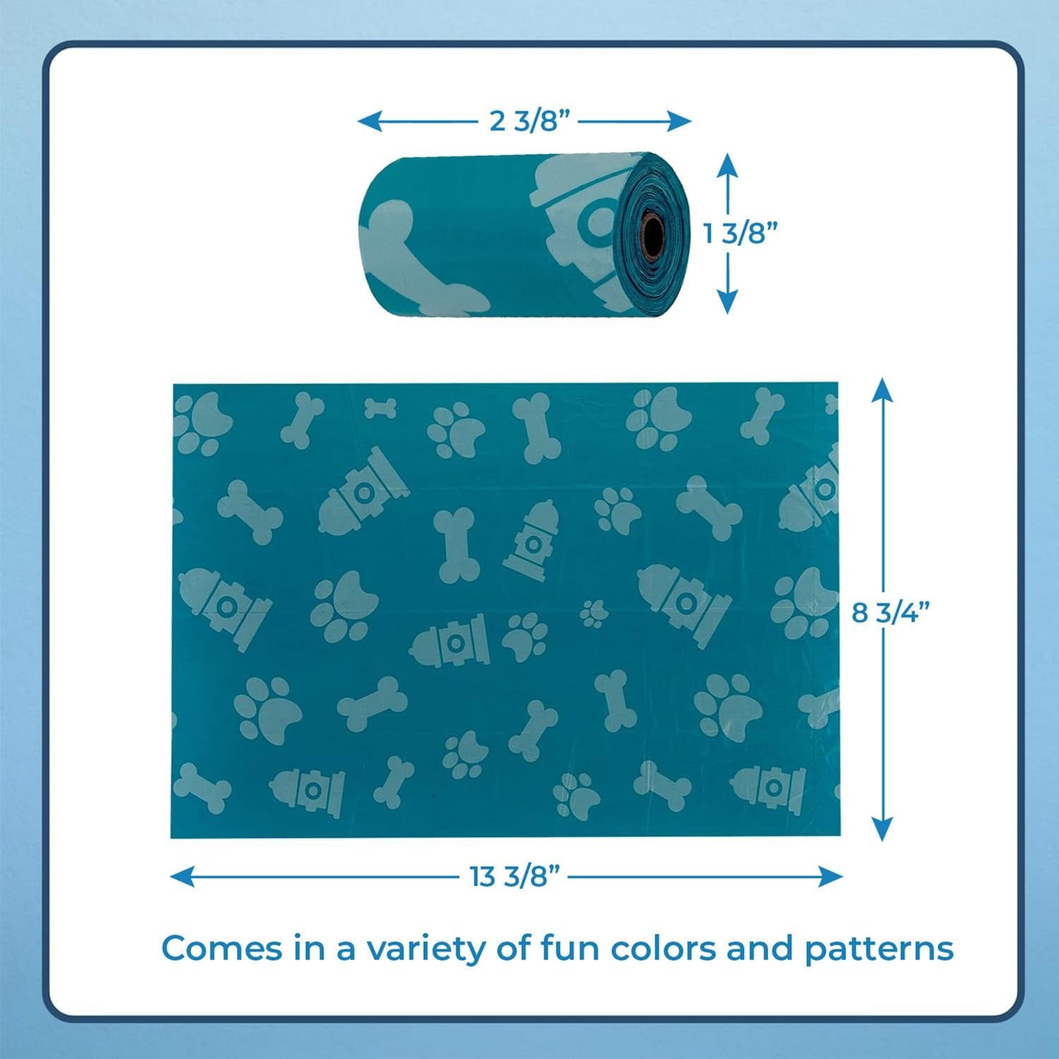 image:imageBest Pet Supplies Dog Poop Bags for Waste Refuse Cleanup Doggy Roll Replacements for Outdoor Puppy Walking and Travel Leak Proof and Tear Resistant Thick Plastic Blue Unscented 240 BagsAssorted Colors 2