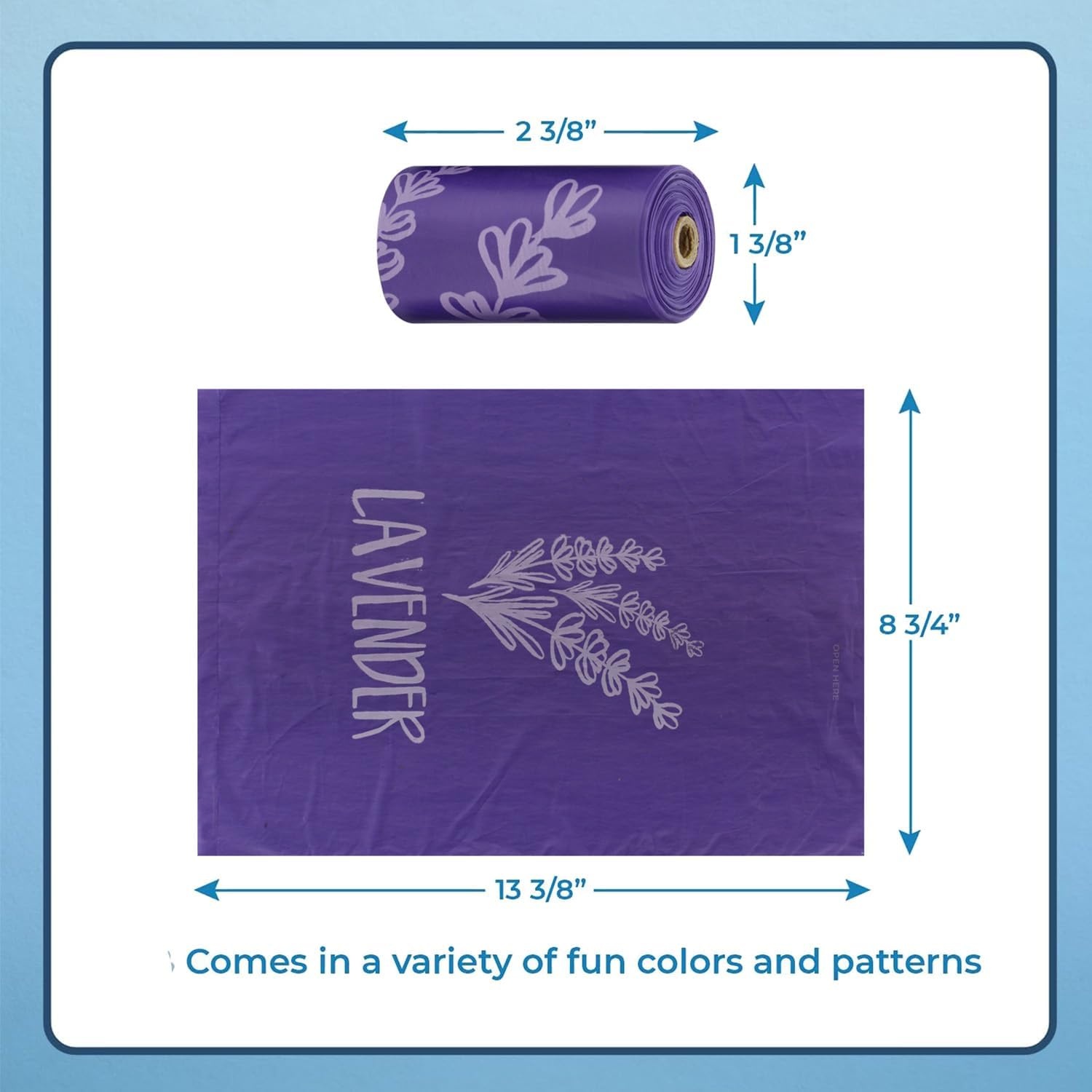 image:imageBest Pet Supplies Dog Poop Bags for Waste Refuse Cleanup Doggy Roll Replacements for Outdoor Puppy Walking and Travel Leak Proof and Tear Resistant Thick Plastic Blue Unscented 240 BagsAssorted Colors 2