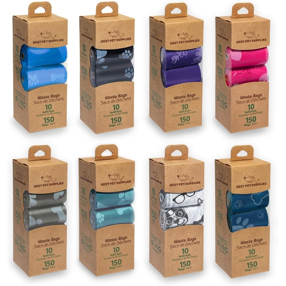 image:imageBest Pet Supplies Dog Poop Bags for Waste Refuse Cleanup Doggy Roll Replacements for Outdoor Puppy Walking and Travel Leak Proof and Tear Resistant Thick Plastic Blue Unscented 240 BagsAssorted Colors 3