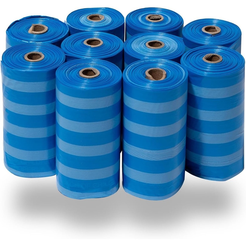 image:imageBest Pet Supplies Dog Poop Bags for Waste Refuse Cleanup Doggy Roll Replacements for Outdoor Puppy Walking and Travel Leak Proof and Tear Resistant Thick Plastic Blue Unscented 240 BagsBlue Strips