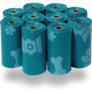 image:imageBest Pet Supplies Dog Poop Bags for Waste Refuse Cleanup Doggy Roll Replacements for Outdoor Puppy Walking and Travel Leak Proof and Tear Resistant Thick Plastic  Blue Unscented 240 BagsTurquoise
