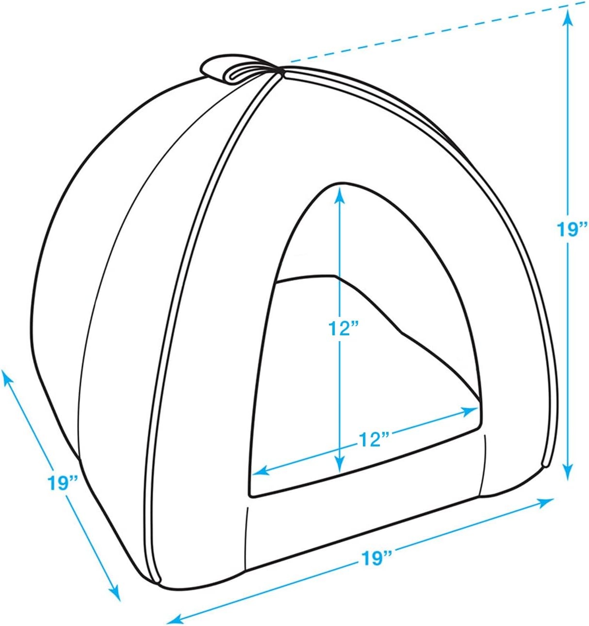 image:imageBest Pet Supplies Cat Bed for Indoor Cat Domed Tent House with Removable Pillow Covered Cat Cave for Small Dog Puppies and All Breeds of Cats Gray 17 x 15 x H14Gray Lattice