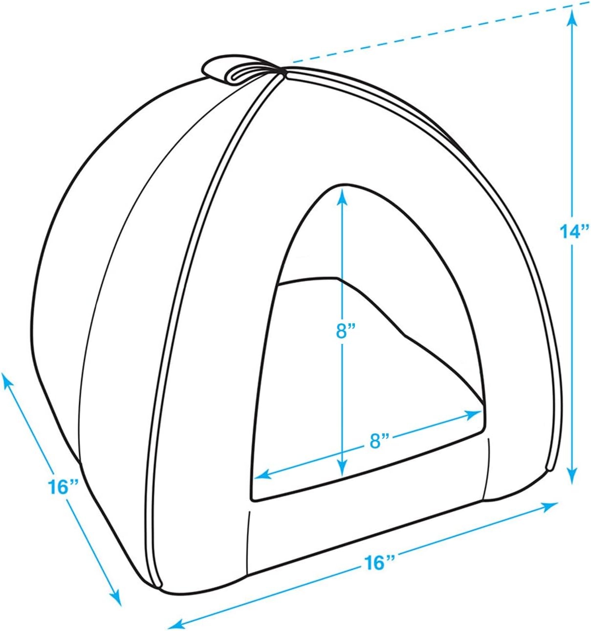 image:imageBest Pet Supplies Cat Bed for Indoor Cat Domed Tent House with Removable Pillow Covered Cat Cave for Small Dog Puppies and All Breeds of Cats Gray 17 x 15 x H14Navy