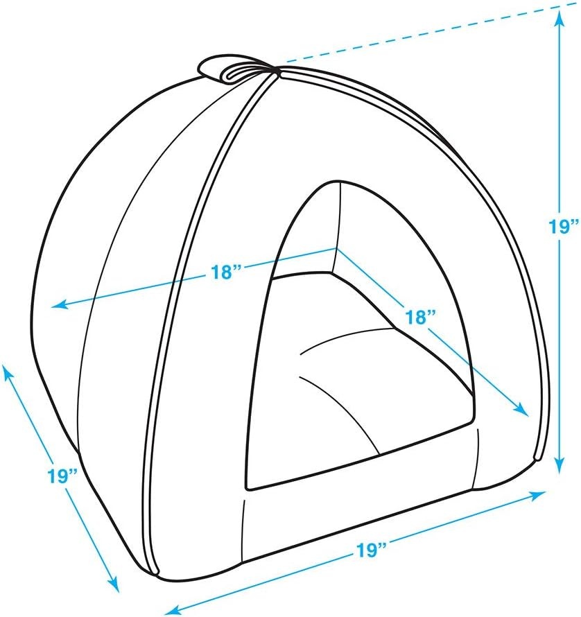 image:imageBest Pet Supplies Cat Bed for Indoor Cat Domed Tent House with Removable Pillow Covered Cat Cave for Small Dog Puppies and All Breeds of Cats Gray 17 x 15 x H14Navy