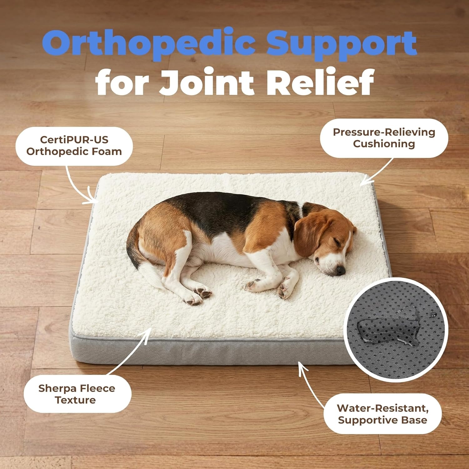 image:imageBest Pet Supplies Orthopedic Dog Bed with Memory Foam Washable Dog Crate Mat for Small Medium amp Large Dogs Thick Mattress for Crates Kennels or Floor Waterproof Pet Bed Gray 24 x 16 x 3Gray