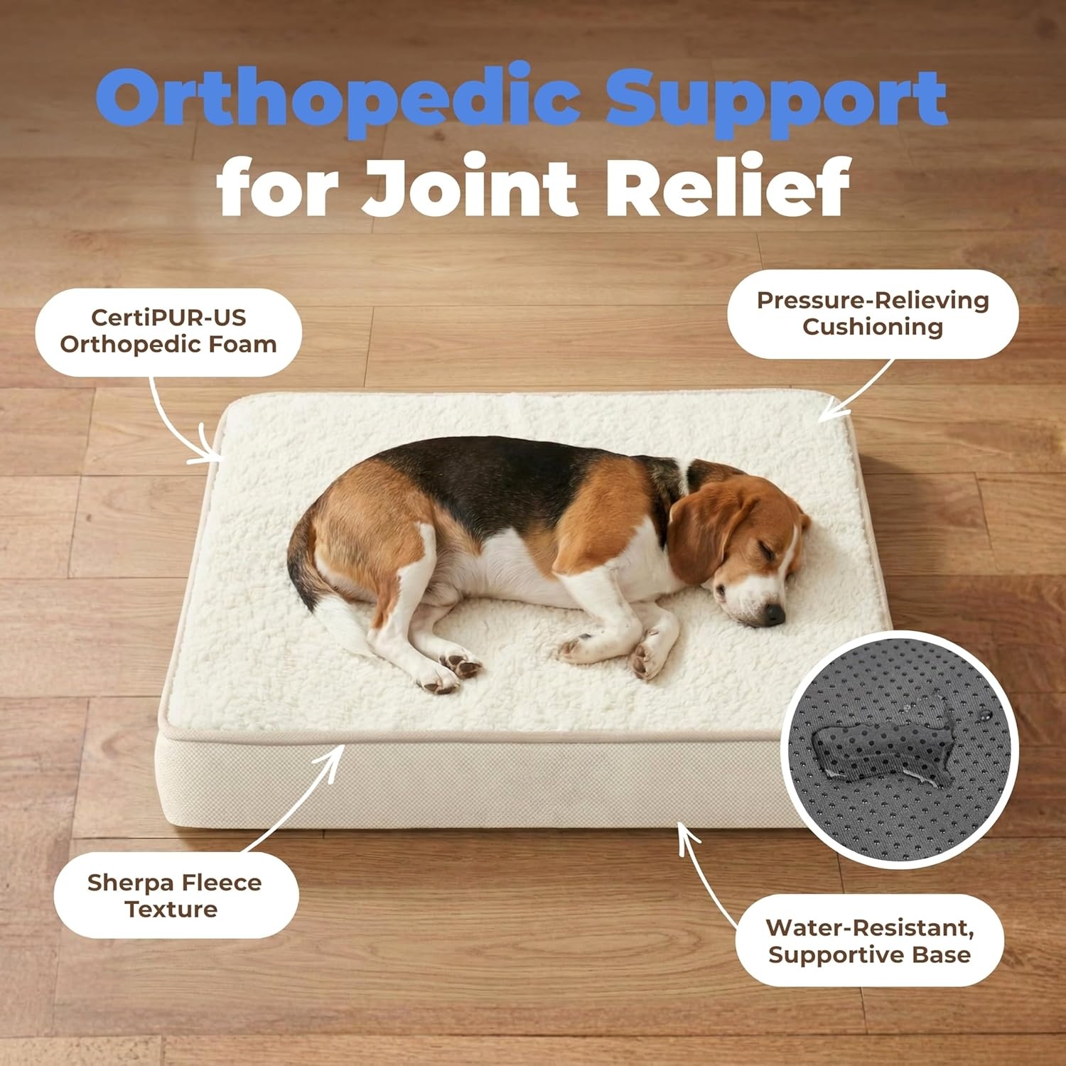 image:imageBest Pet Supplies Orthopedic Dog Bed with Memory Foam Washable Dog Crate Mat for Small Medium amp Large Dogs Thick Mattress for Crates Kennels or Floor Waterproof Pet Bed Gray 24 x 16 x 3Beige