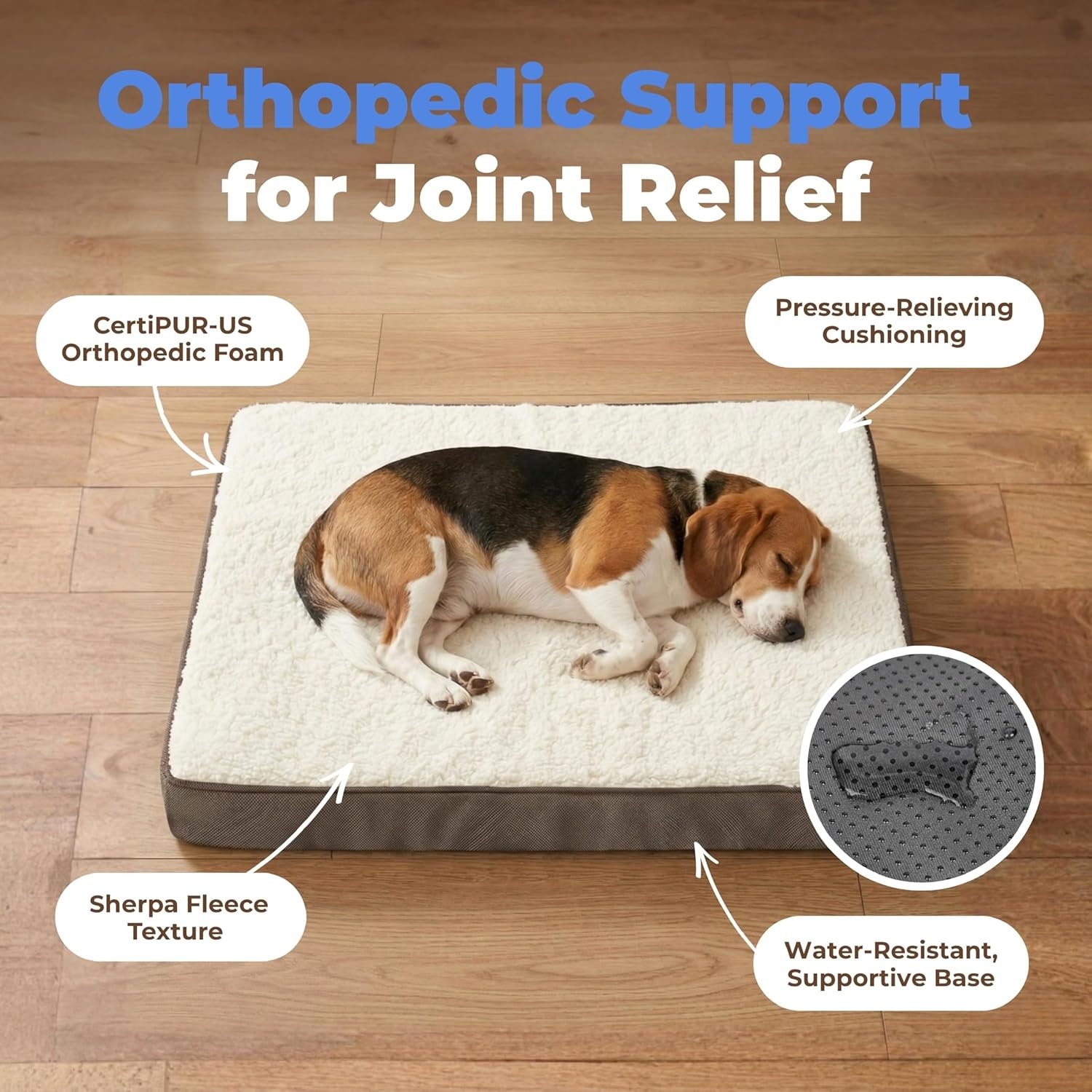 image:imageBest Pet Supplies Orthopedic Dog Bed with Memory Foam Washable Dog Crate Mat for Small Medium amp Large Dogs Thick Mattress for Crates Kennels or Floor Waterproof Pet Bed Gray 24 x 16 x 3Brown