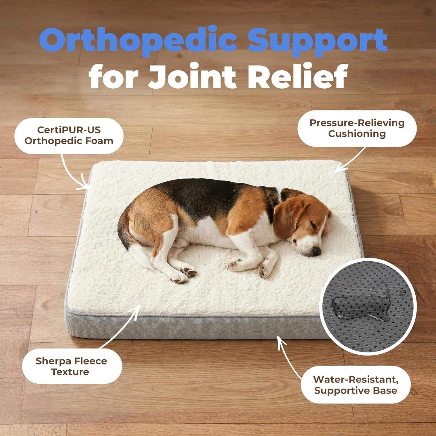 image:imageBest Pet Supplies Orthopedic Dog Bed with Memory Foam Washable Dog Crate Mat for Small Medium amp Large Dogs Thick Mattress for Crates Kennels or Floor Waterproof Pet Bed Gray 24 x 16 x 3Gray