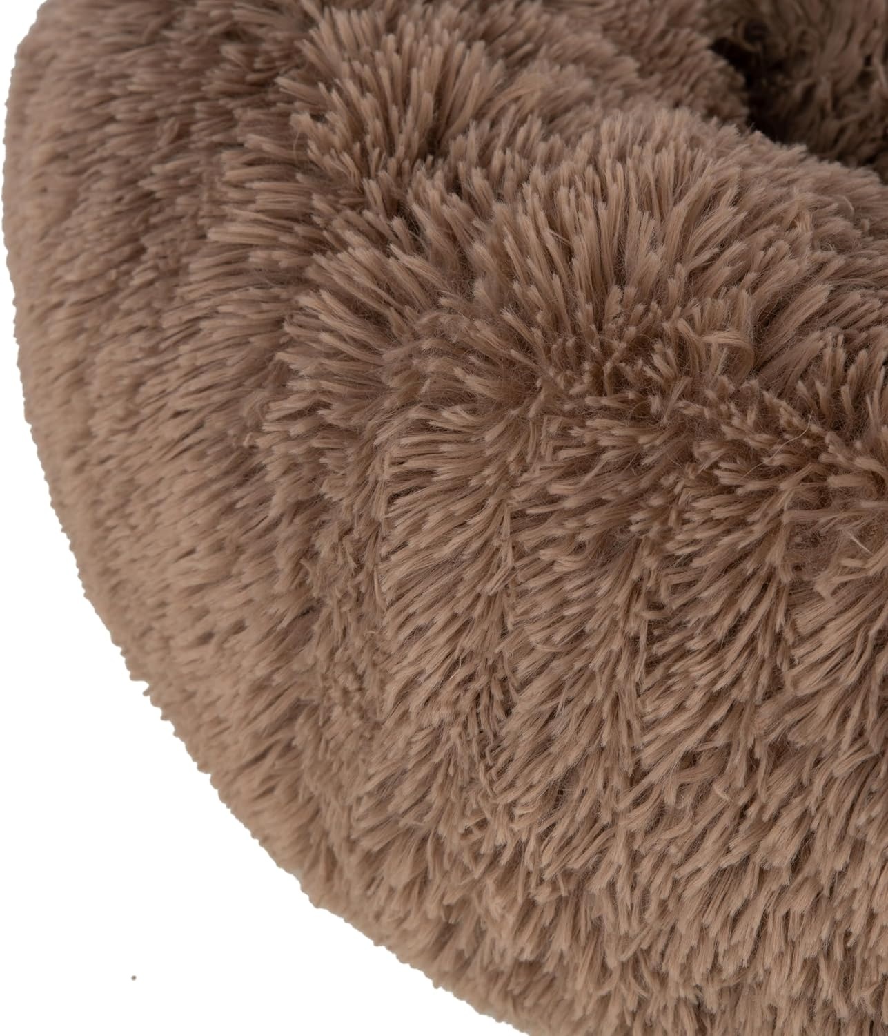 image:imageBest Pet Supplies Round Calming Dog Bed for Small Medium amp Large Dogs Plush Donut Cuddler Pet Bed wRaised Rim for Head Neck Support AntiSlip Bottom Washable Bed Pink 20 x 20 x 6Caramel