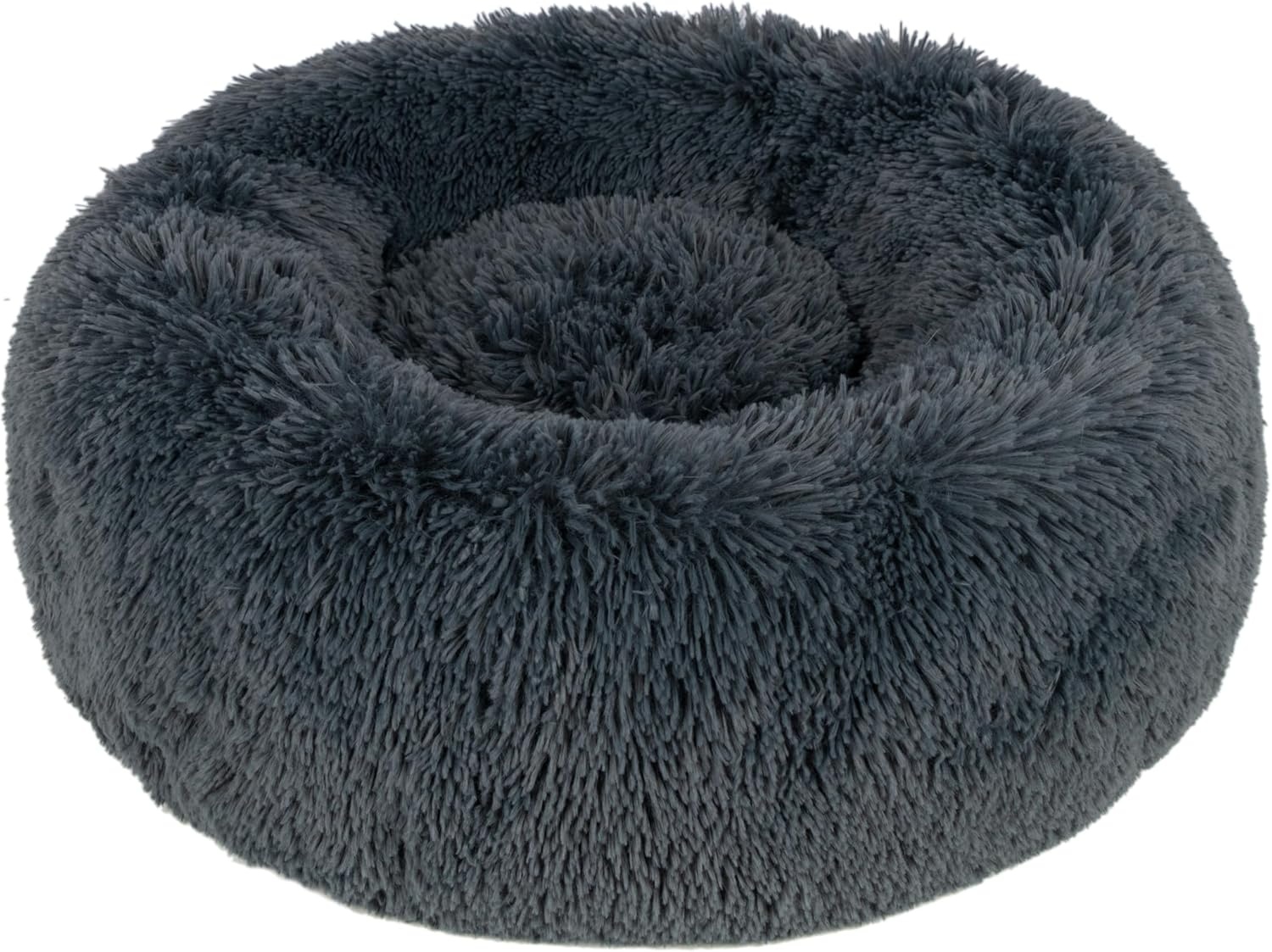 image:imageBest Pet Supplies Round Calming Dog Bed for Small Medium amp Large Dogs Plush Donut Cuddler Pet Bed wRaised Rim for Head Neck Support AntiSlip Bottom Washable Bed Pink 20 x 20 x 6Gray