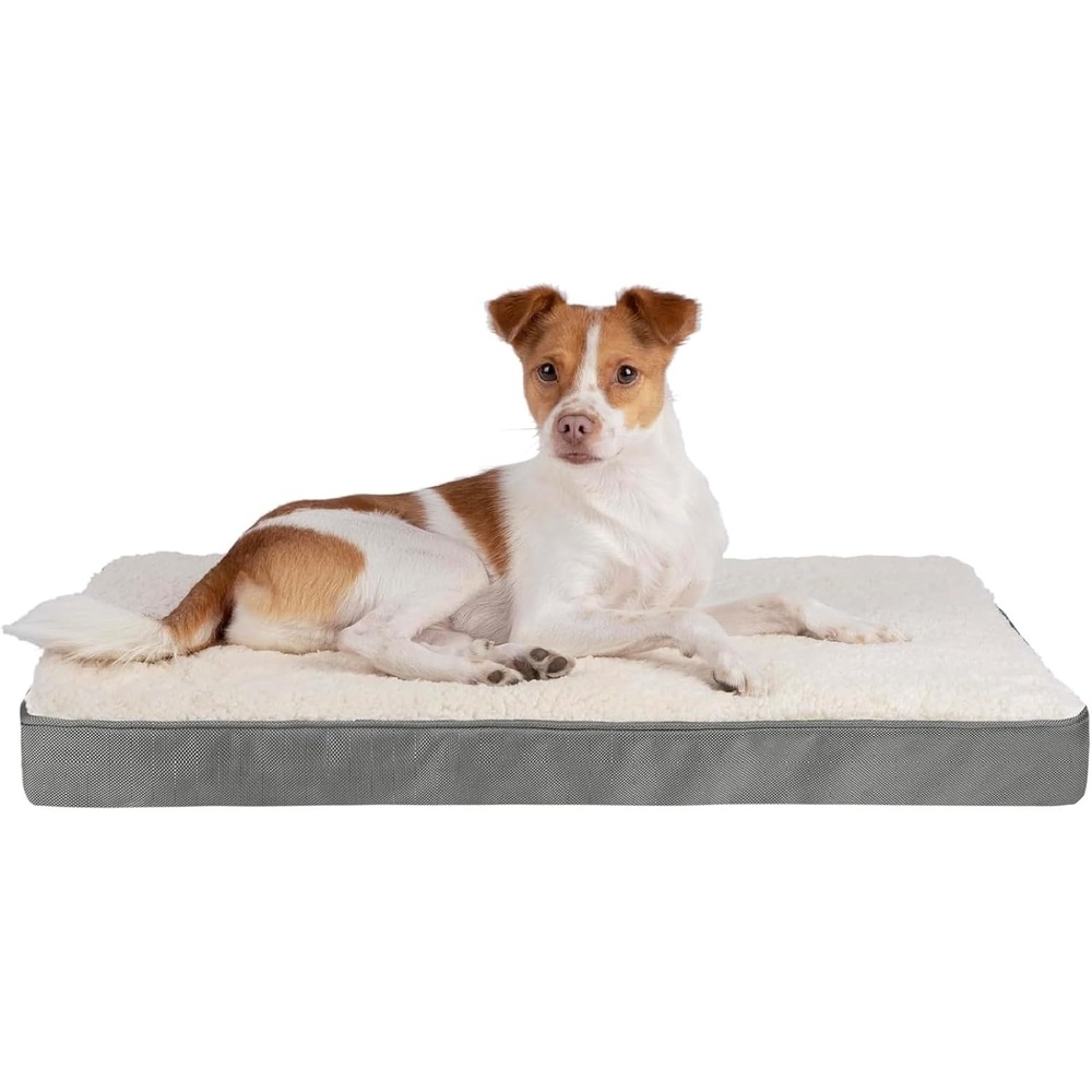 image:imageBest Pet Supplies Orthopedic Dog Bed with Memory Foam Washable Dog Crate Mat for Small Medium amp Large Dogs Thick Mattress for Crates Kennels or Floor Waterproof Pet Bed Gray 24 x 16 x 3Gray