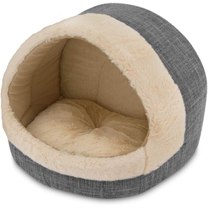 image:imageBest Pet Supplies Cat Bed for Indoor Cat Domed Tent House with Removable Pillow Covered Cat Cave for Small Dog Puppies and All Breeds of Cats  Gray 17 x 15 x H14Cat Cave Gray