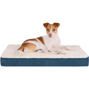 image:imageBest Pet Supplies Orthopedic Dog Bed with Memory Foam Washable Dog Crate Mat for Small Medium amp Large Dogs Thick Mattress for Crates Kennels or Floor Waterproof Pet Bed  Gray 24 x 16 x 3Blue