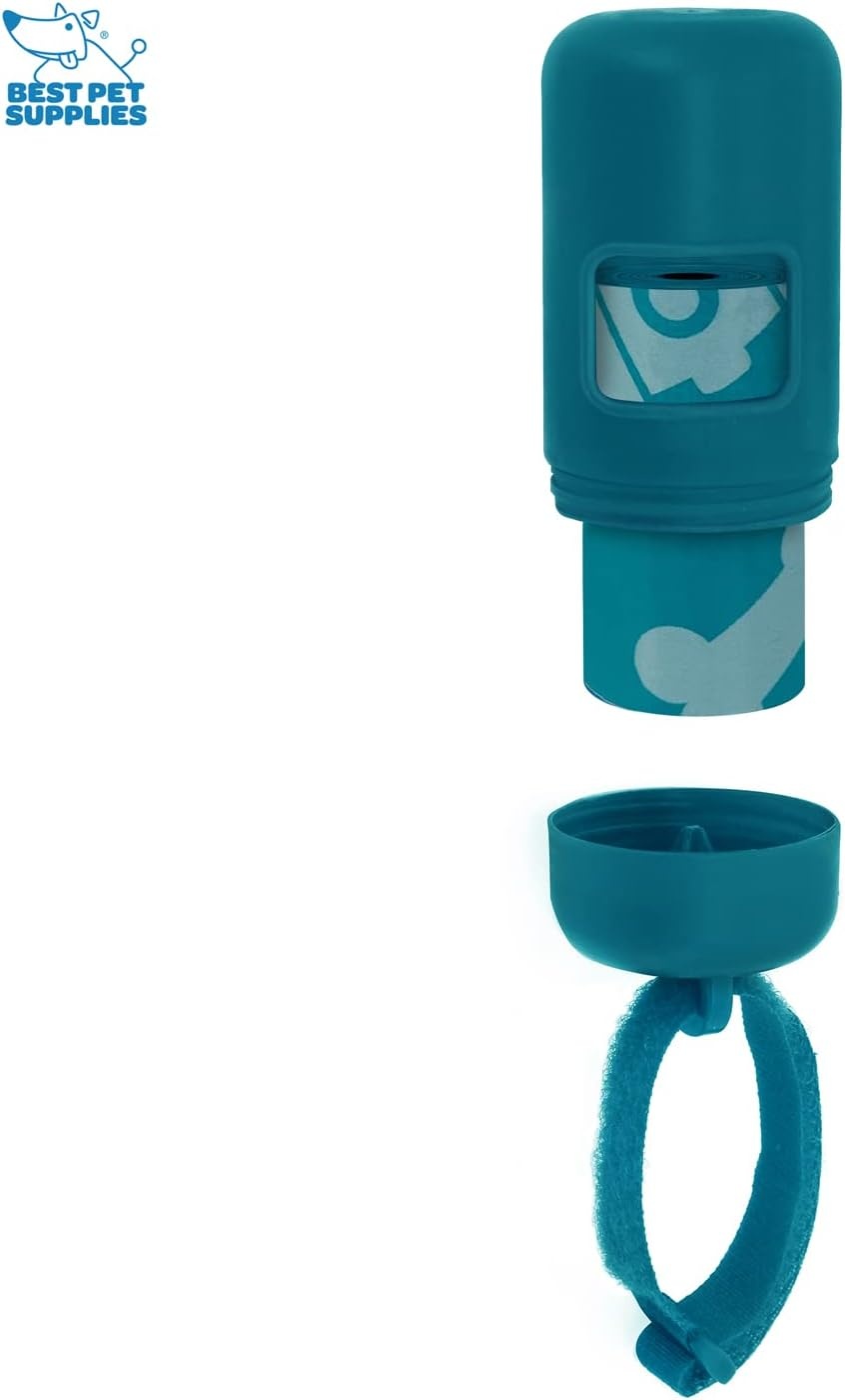 image:imageBest Pet Supplies 2Pack Dog Poop Bag Holder Leash Attachment Color Reusable Mesh Dispenser Pouch for Travel Walking Park and Outdoor Use Soft and Durable with ClipOn Mesh Baby BluePlastic Turquoise