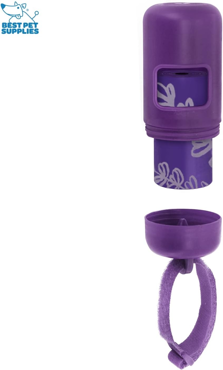 image:imageBest Pet Supplies 2Pack Dog Poop Bag Holder Leash Attachment Color Reusable Mesh Dispenser Pouch for Travel Walking Park and Outdoor Use Soft and Durable with ClipOn Mesh Baby BluePlastic Purple