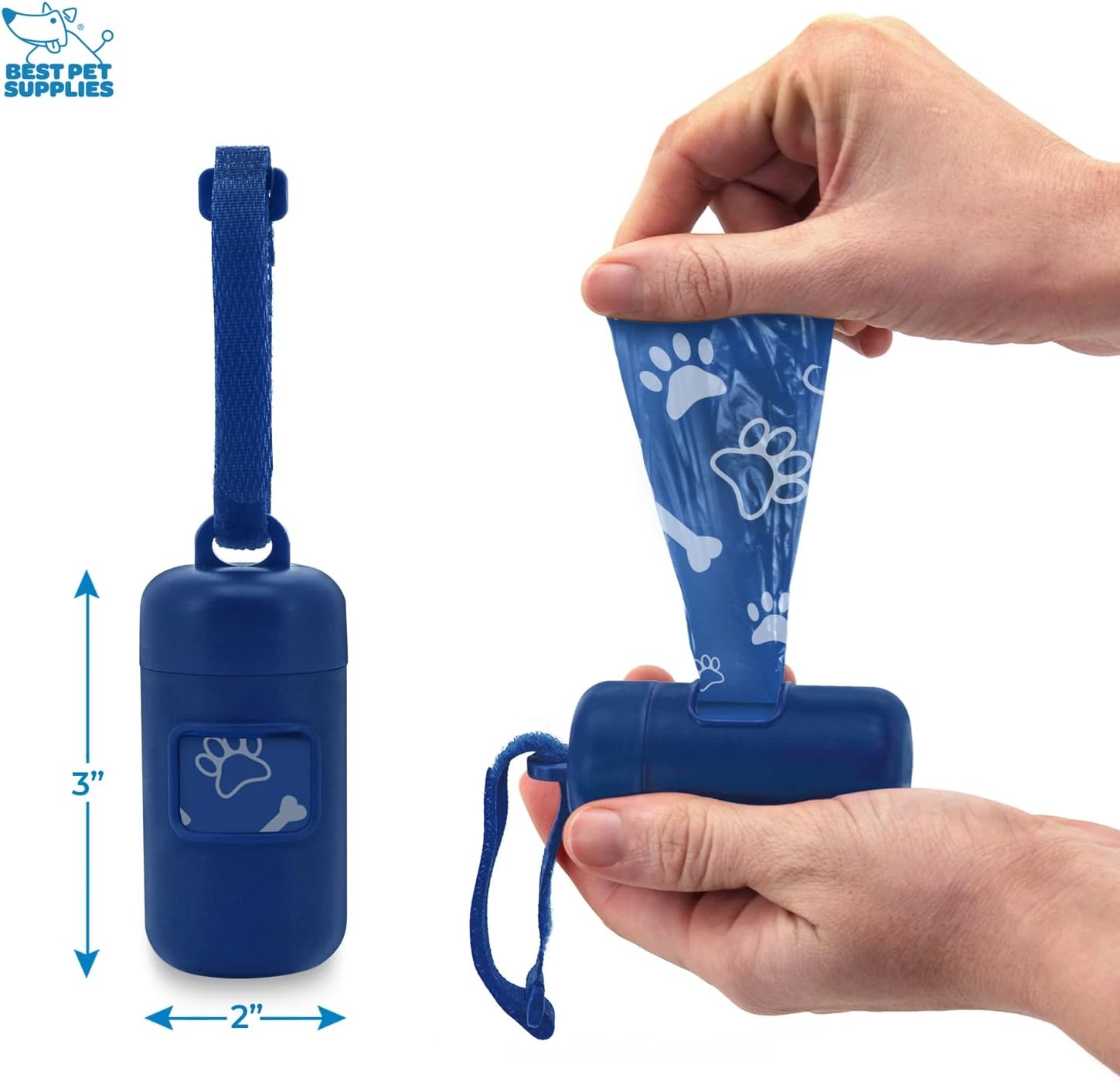 image:imageBest Pet Supplies 2Pack Dog Poop Bag Holder Leash Attachment Color Reusable Mesh Dispenser Pouch for Travel Walking Park and Outdoor Use Soft and Durable with ClipOn Mesh Baby BluePlastic Royal Blue