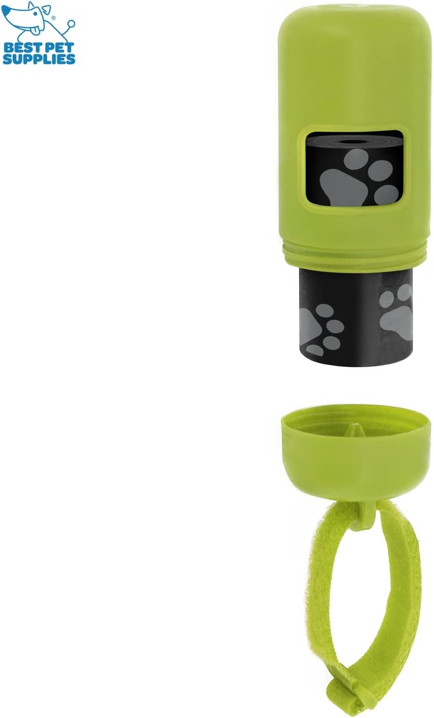 image:imageBest Pet Supplies 2Pack Dog Poop Bag Holder Leash Attachment Color Reusable Mesh Dispenser Pouch for Travel Walking Park and Outdoor Use Soft and Durable with ClipOn Mesh Baby BluePlastic Lime Green