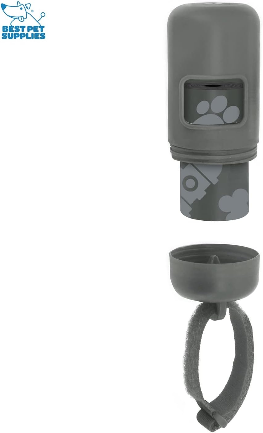 image:imageBest Pet Supplies 2Pack Dog Poop Bag Holder Leash Attachment Color Reusable Mesh Dispenser Pouch for Travel Walking Park and Outdoor Use Soft and Durable with ClipOn Mesh Baby BluePlastic Gray