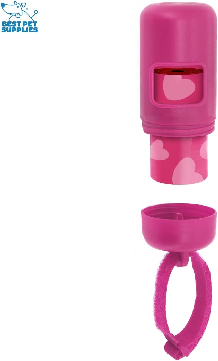 image:imageBest Pet Supplies 2Pack Dog Poop Bag Holder Leash Attachment Color Reusable Mesh Dispenser Pouch for Travel Walking Park and Outdoor Use Soft and Durable with ClipOn Mesh Baby BluePlastic Fuchsia