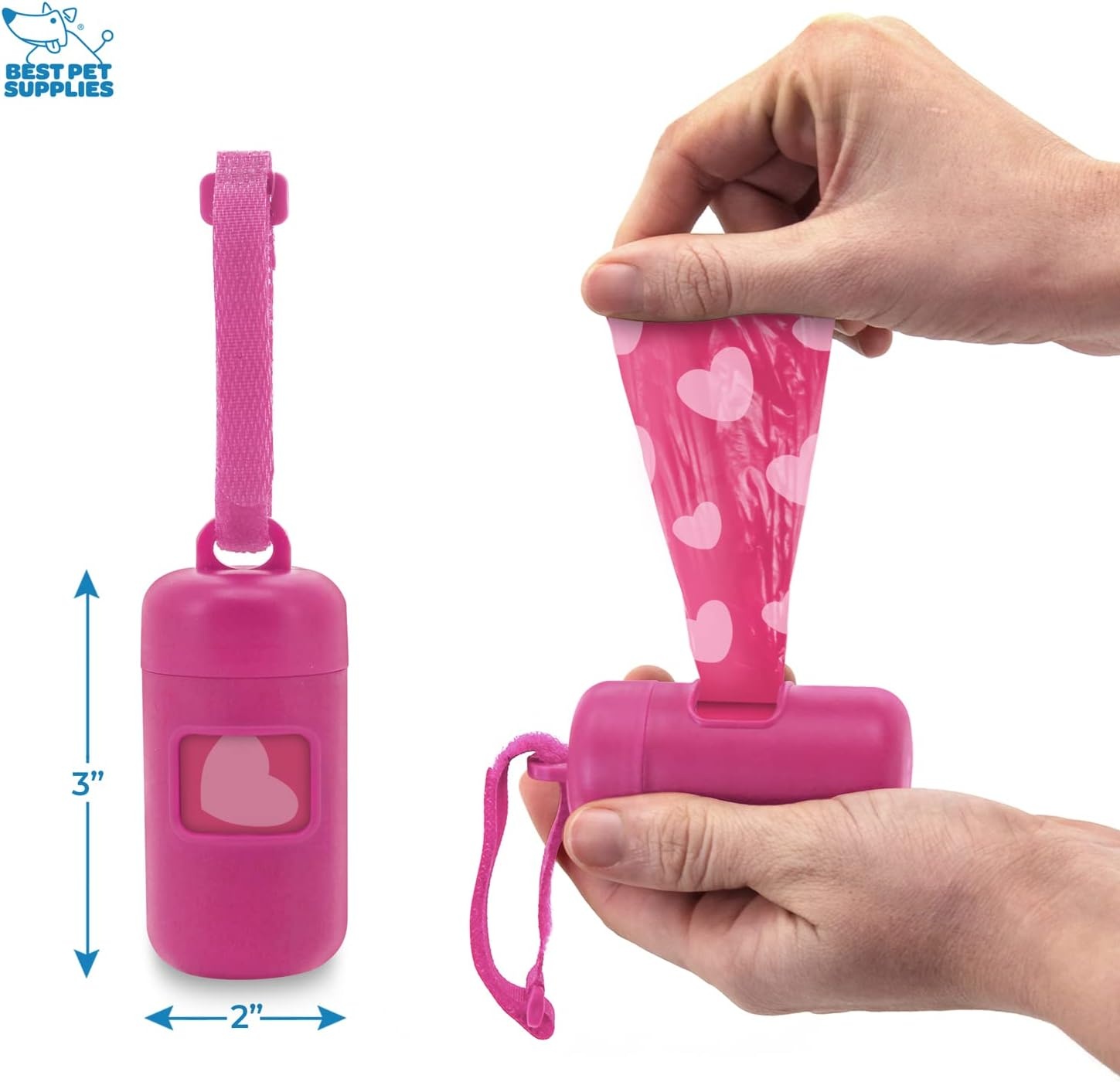 image:imageBest Pet Supplies 2Pack Dog Poop Bag Holder Leash Attachment Color Reusable Mesh Dispenser Pouch for Travel Walking Park and Outdoor Use Soft and Durable with ClipOn Mesh Baby BluePlastic Fuchsia