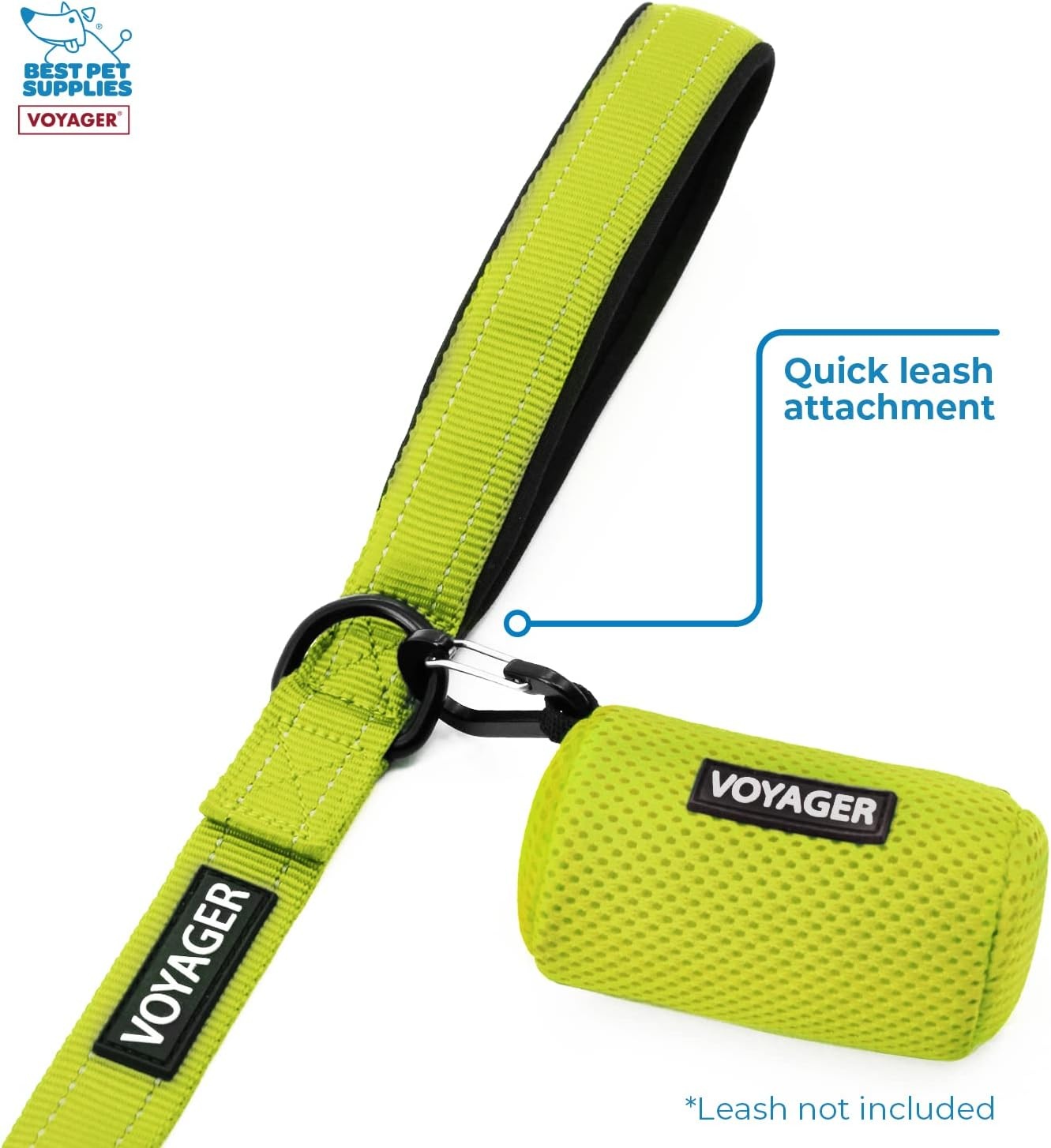 image:imageBest Pet Supplies 2Pack Dog Poop Bag Holder Leash Attachment Color Reusable Mesh Dispenser Pouch for Travel Walking Park and Outdoor Use Soft and Durable with ClipOn Mesh Baby BlueMesh Lime Green