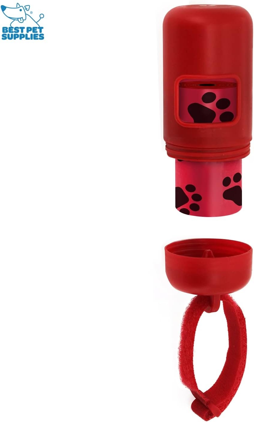 image:imageBest Pet Supplies 2Pack Dog Poop Bag Holder Leash Attachment Color Reusable Mesh Dispenser Pouch for Travel Walking Park and Outdoor Use Soft and Durable with ClipOn Mesh Baby BluePlastic Red