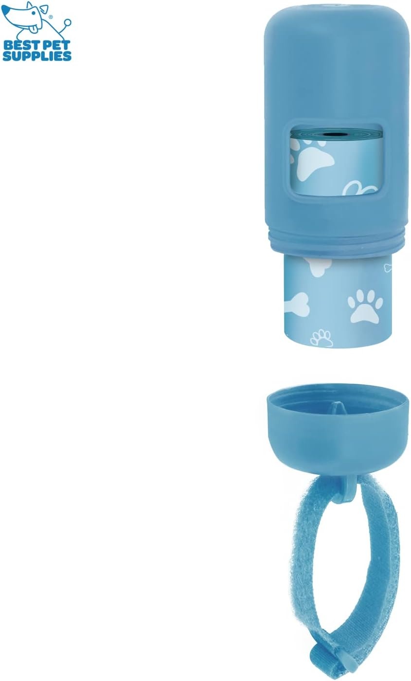 image:imageBest Pet Supplies 2Pack Dog Poop Bag Holder Leash Attachment Color Reusable Mesh Dispenser Pouch for Travel Walking Park and Outdoor Use Soft and Durable with ClipOn Mesh Baby BluePlastic Baby Blue
