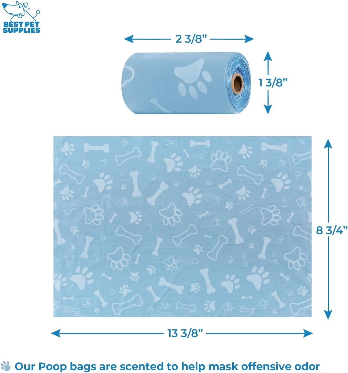 image:imageBest Pet Supplies 2Pack Dog Poop Bag Holder Leash Attachment Color Reusable Mesh Dispenser Pouch for Travel Walking Park and Outdoor Use Soft and Durable with ClipOn Mesh Baby BluePlastic Baby Blue