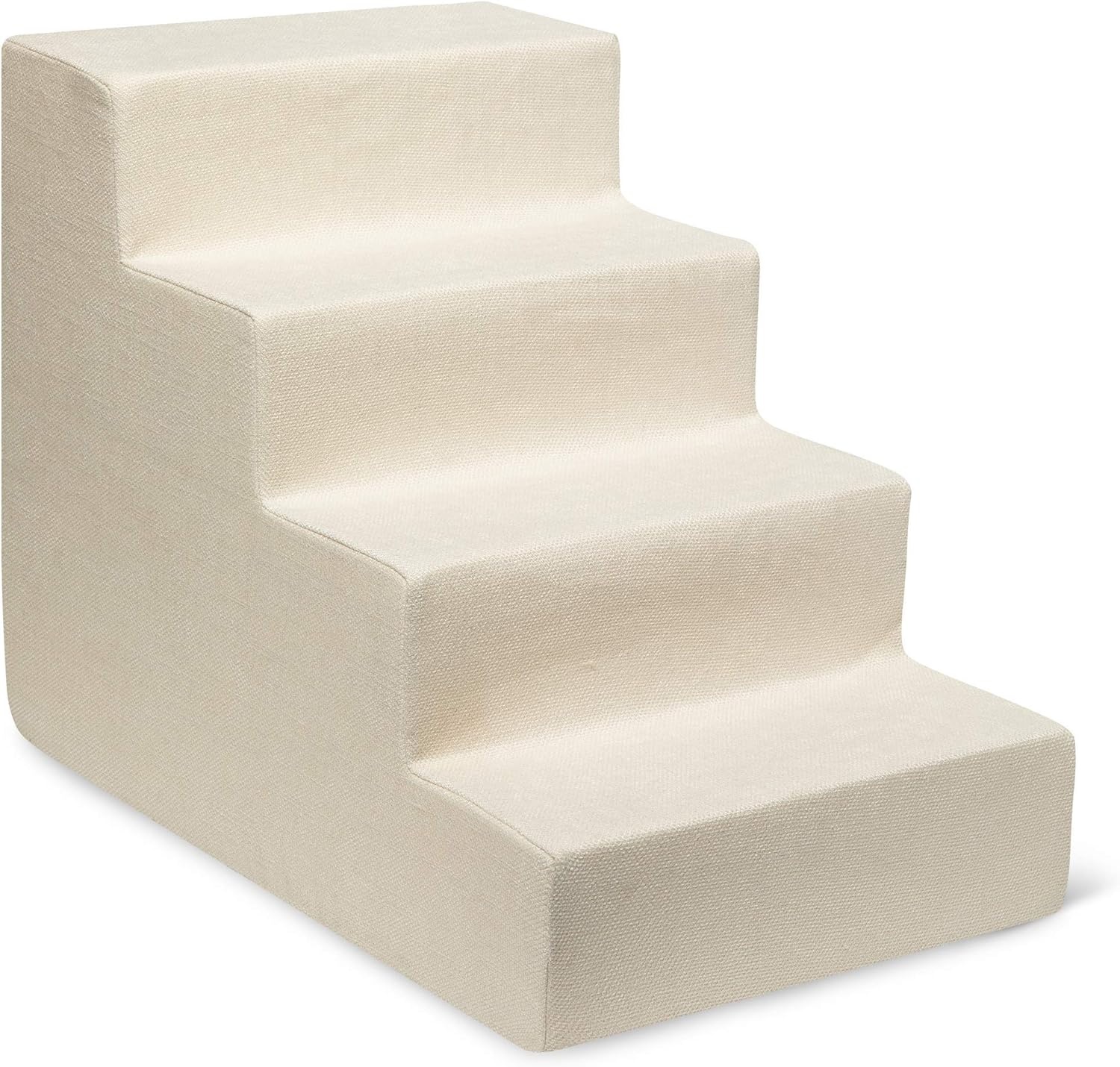image:imageBest Pet Supplies Dog Stairs amp Steps Foam Steps for Small Dogs amp Cats NonSlip Indoor Balanced Pet Step Support Dog Ramp No Assembly Gray 5Step 225inch HeightIvory
