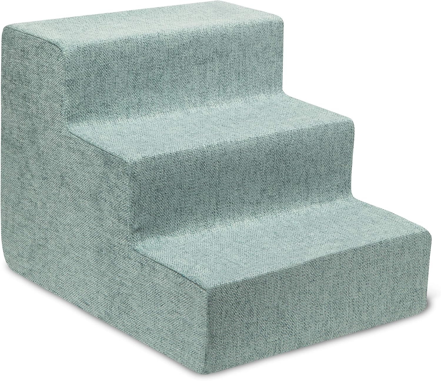image:imageBest Pet Supplies Dog Stairs amp Steps Foam Steps for Small Dogs amp Cats NonSlip Indoor Balanced Pet Step Support Dog Ramp No Assembly Gray 5Step 225inch HeightPale Teal