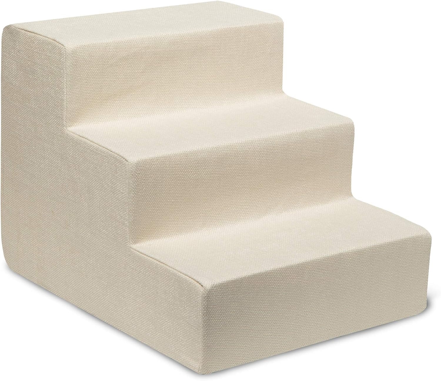 image:imageBest Pet Supplies Dog Stairs amp Steps Foam Steps for Small Dogs amp Cats NonSlip Indoor Balanced Pet Step Support Dog Ramp No Assembly Gray 5Step 225inch HeightIvory