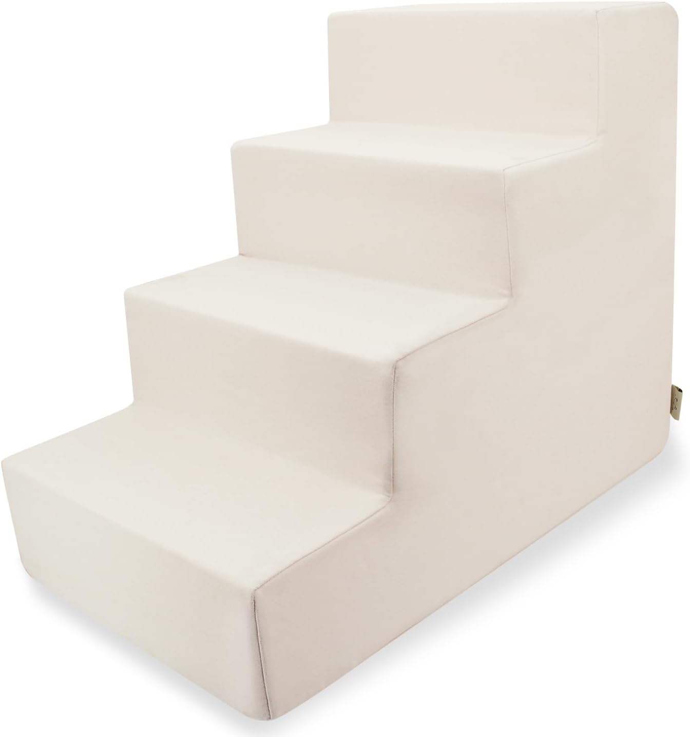 image:imageBest Pet Supplies Dog Stairs amp Steps Foam Steps for Small Dogs amp Cats NonSlip Indoor Balanced Pet Step Support Dog Ramp No Assembly Gray 5Step 225inch HeightIvory