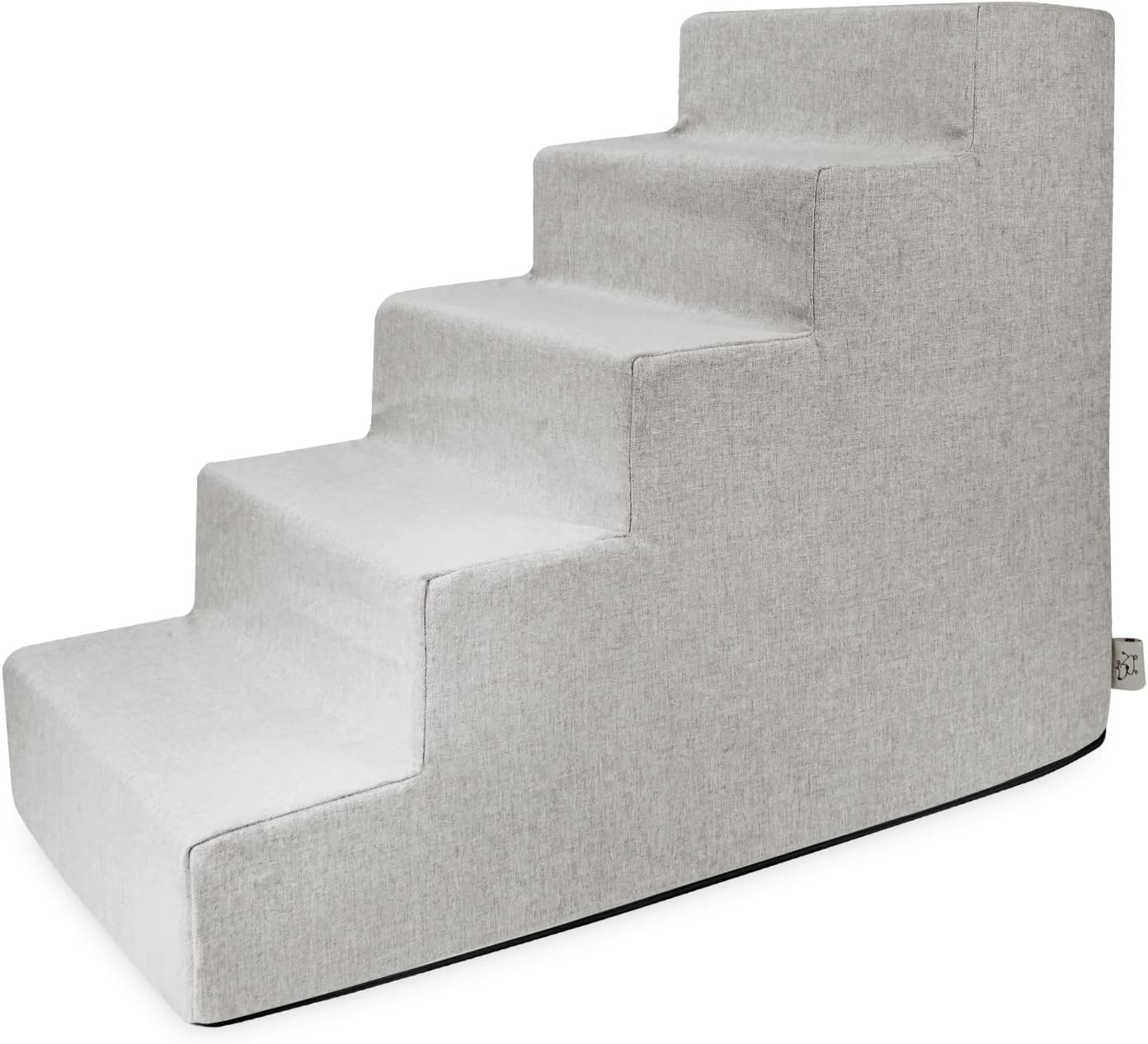 image:imageBest Pet Supplies Dog Stairs amp Steps Foam Steps for Small Dogs amp Cats NonSlip Indoor Balanced Pet Step Support Dog Ramp No Assembly Gray 5Step 225inch HeightSand