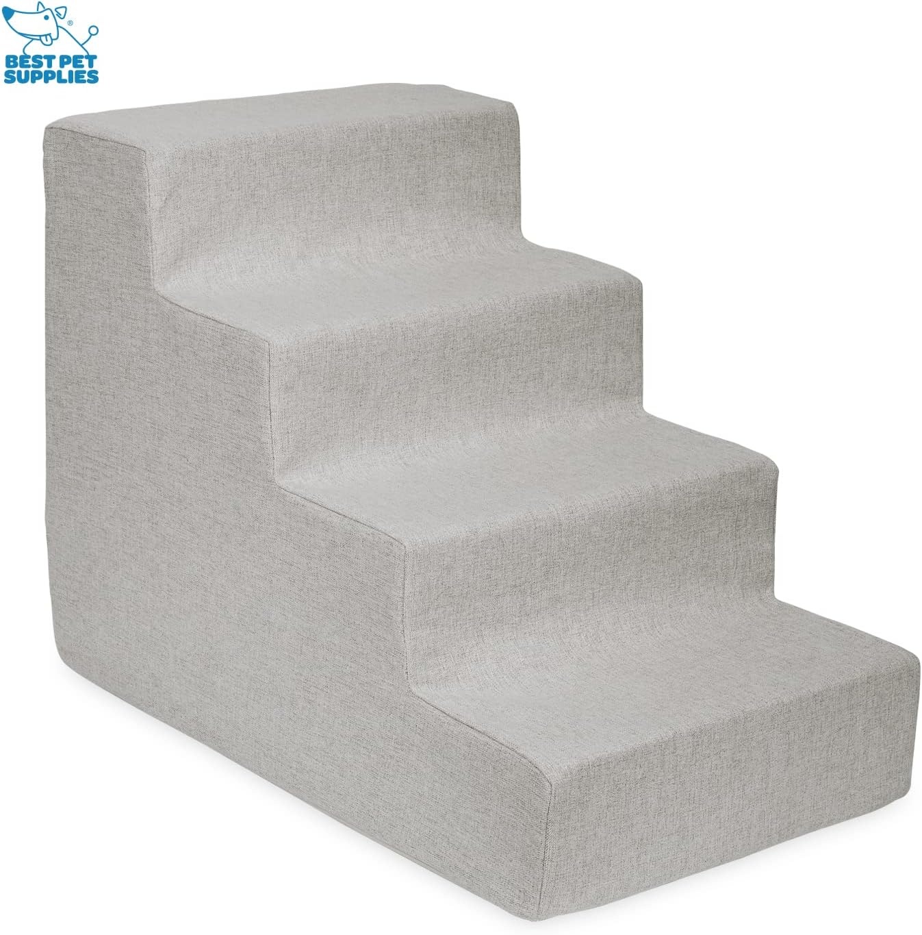 image:imageBest Pet Supplies Dog Stairs amp Steps Foam Steps for Small Dogs amp Cats NonSlip Indoor Balanced Pet Step Support Dog Ramp No Assembly Gray 5Step 225inch HeightSand
