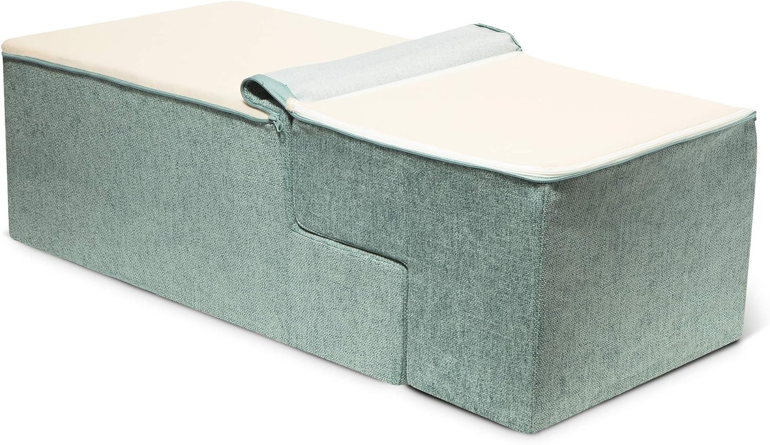 image:imageBest Pet Supplies Dog Stairs amp Steps Foam Steps for Small Dogs amp Cats NonSlip Indoor Balanced Pet Step Support Dog Ramp No Assembly Gray 5Step 225inch HeightPale Teal