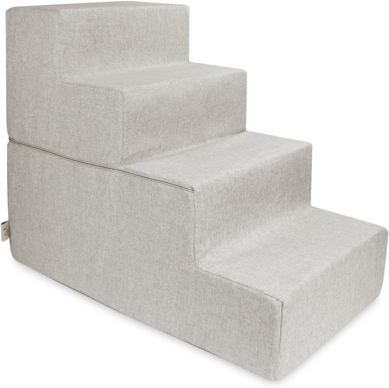 image:imageBest Pet Supplies Dog Stairs amp Steps Foam Steps for Small Dogs amp Cats NonSlip Indoor Balanced Pet Step Support Dog Ramp No Assembly Gray 5Step 225inch HeightSand