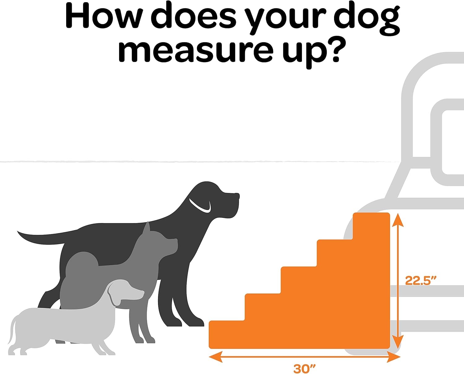 image:imageBest Pet Supplies Dog Stairs amp Steps Foam Steps for Small Dogs amp Cats NonSlip Indoor Balanced Pet Step Support Dog Ramp No Assembly Gray 5Step 225inch HeightSand