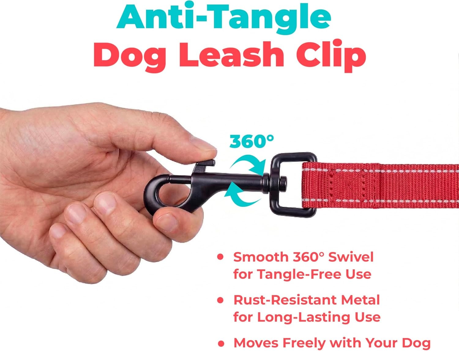 image:imageBest Pet Supplies Voyager Reflective Dog Leash or Collar with Neoprene Handle for Small Medium and Large Breed Puppies Cute and Heavy Duty for Walking Running and Training Blue Leash SLeash Red
