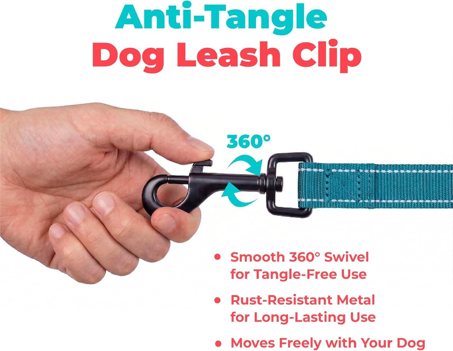 image:imageBest Pet Supplies Voyager Reflective Dog Leash or Collar with Neoprene Handle for Small Medium and Large Breed Puppies Cute and Heavy Duty for Walking Running and Training Blue Leash SLeash Turquoise