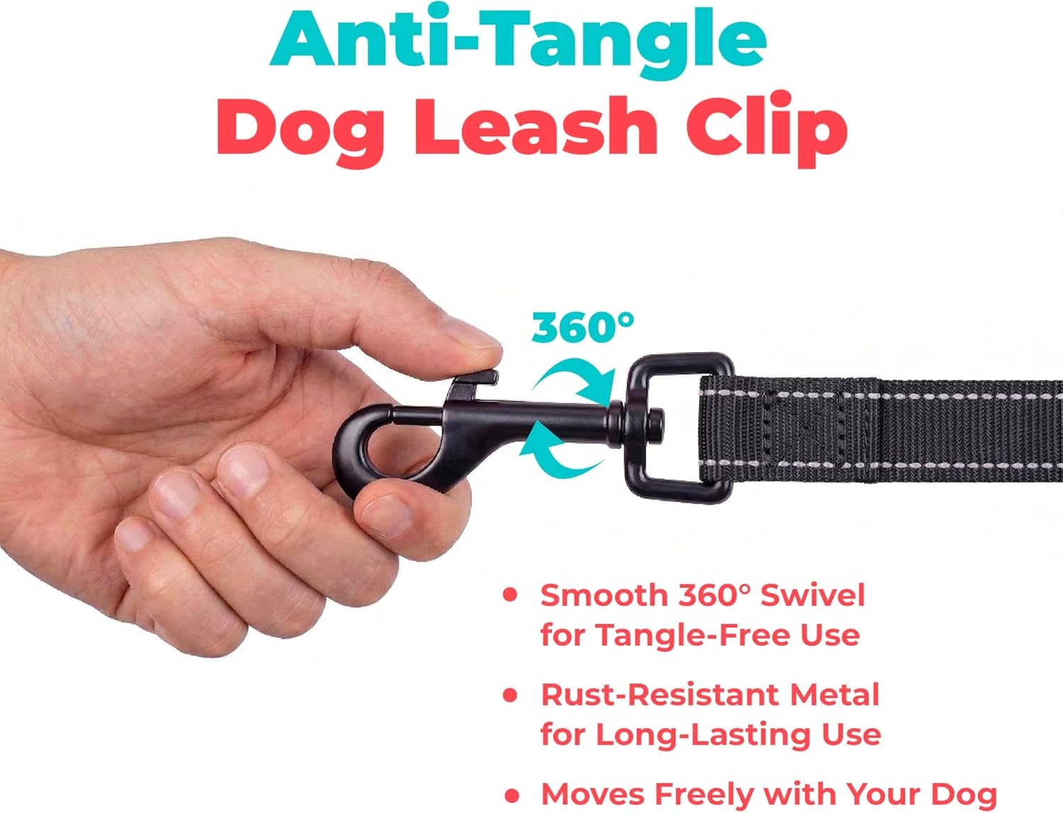 image:imageBest Pet Supplies Voyager Reflective Dog Leash or Collar with Neoprene Handle for Small Medium and Large Breed Puppies Cute and Heavy Duty for Walking Running and Training Blue Leash SLeash Black