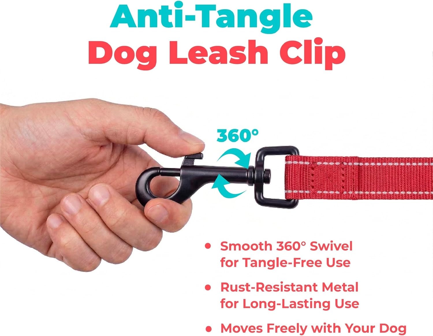 image:imageBest Pet Supplies Voyager Reflective Dog Leash or Collar with Neoprene Handle for Small Medium and Large Breed Puppies Cute and Heavy Duty for Walking Running and Training Blue Leash SLeash Red