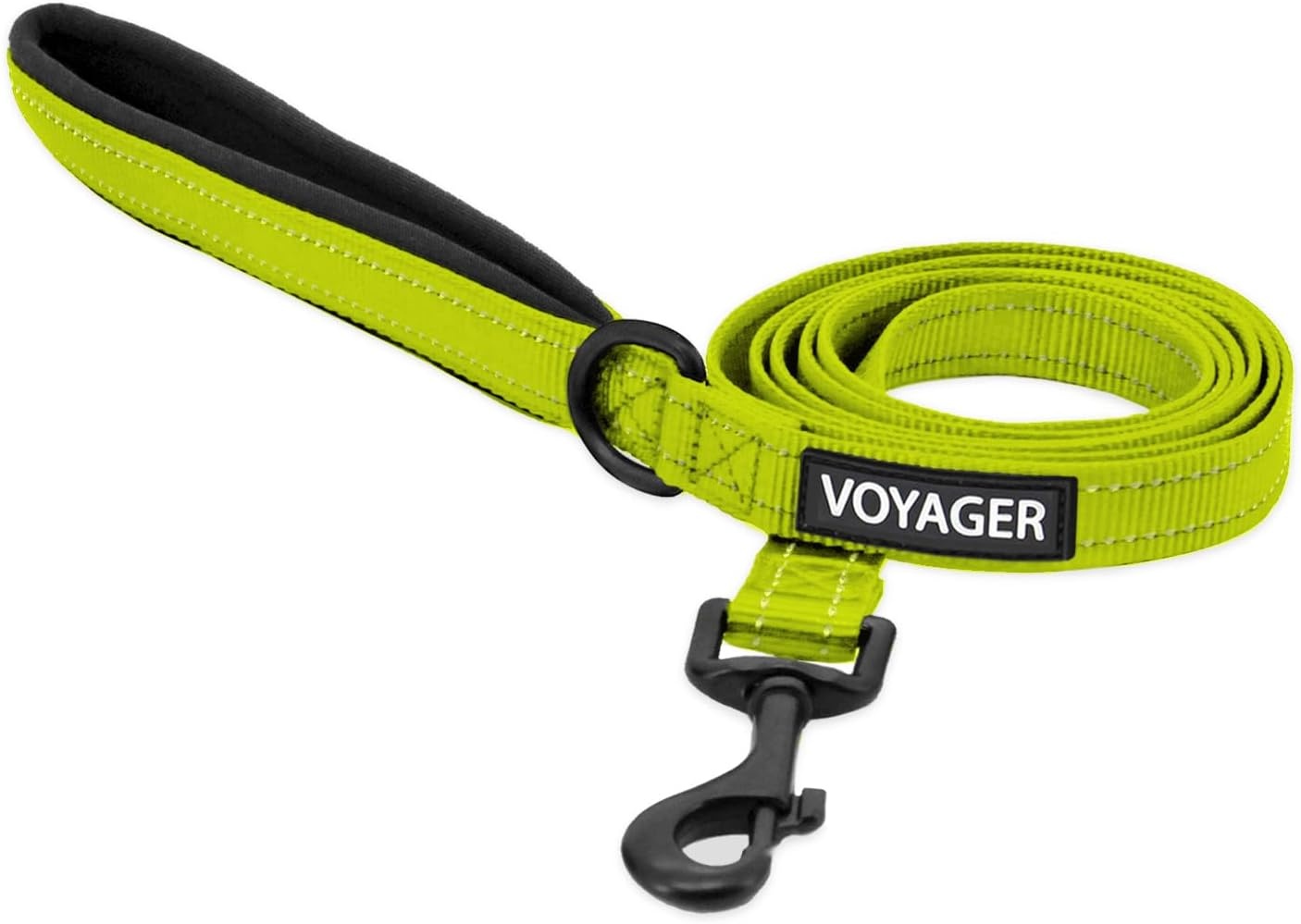 image:imageBest Pet Supplies Voyager Reflective Dog Leash or Collar with Neoprene Handle for Small Medium and Large Breed Puppies Cute and Heavy Duty for Walking Running and Training Blue Leash SLeash Lime Green