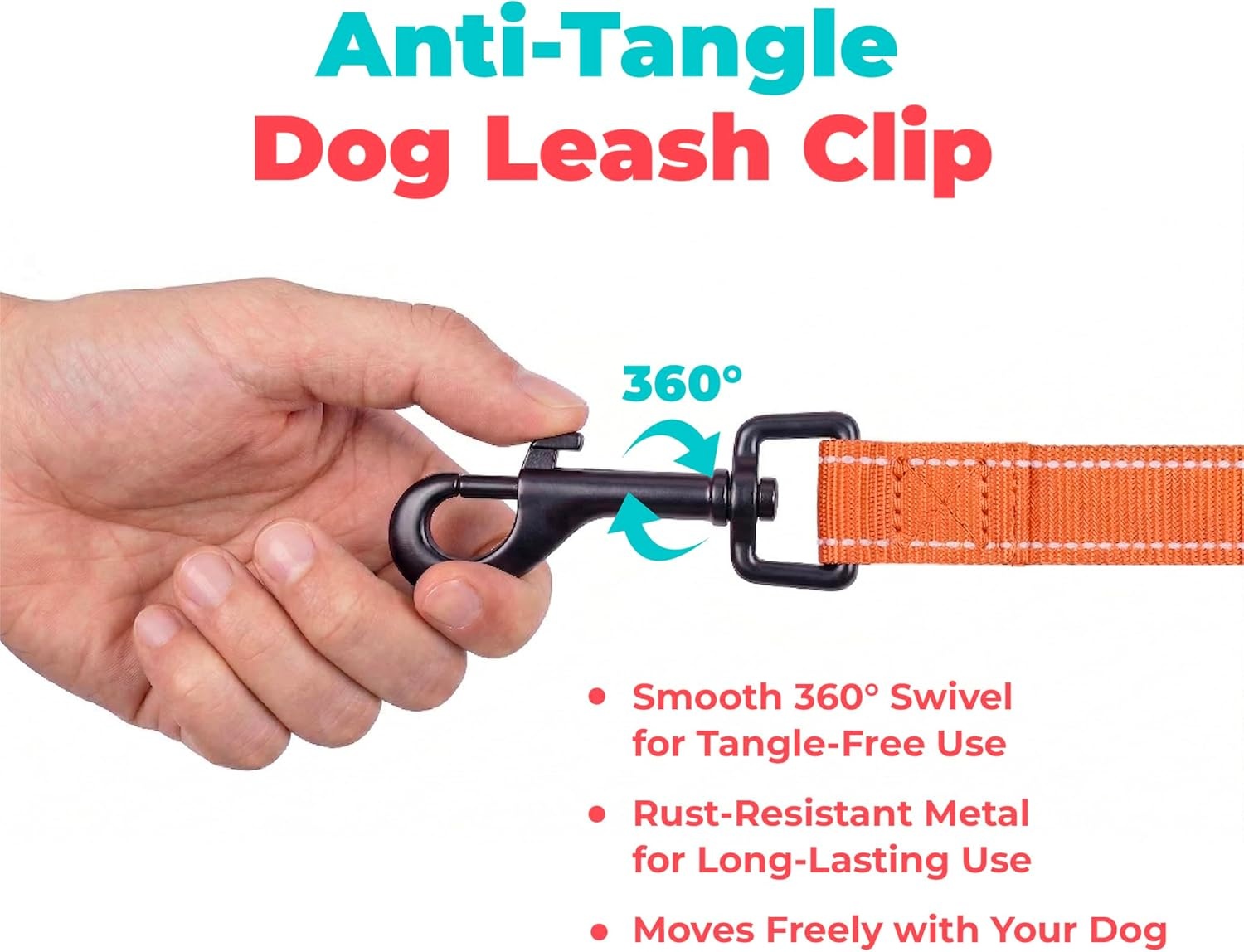 image:imageBest Pet Supplies Voyager Reflective Dog Leash or Collar with Neoprene Handle for Small Medium and Large Breed Puppies Cute and Heavy Duty for Walking Running and Training Blue Leash SLeash Orange