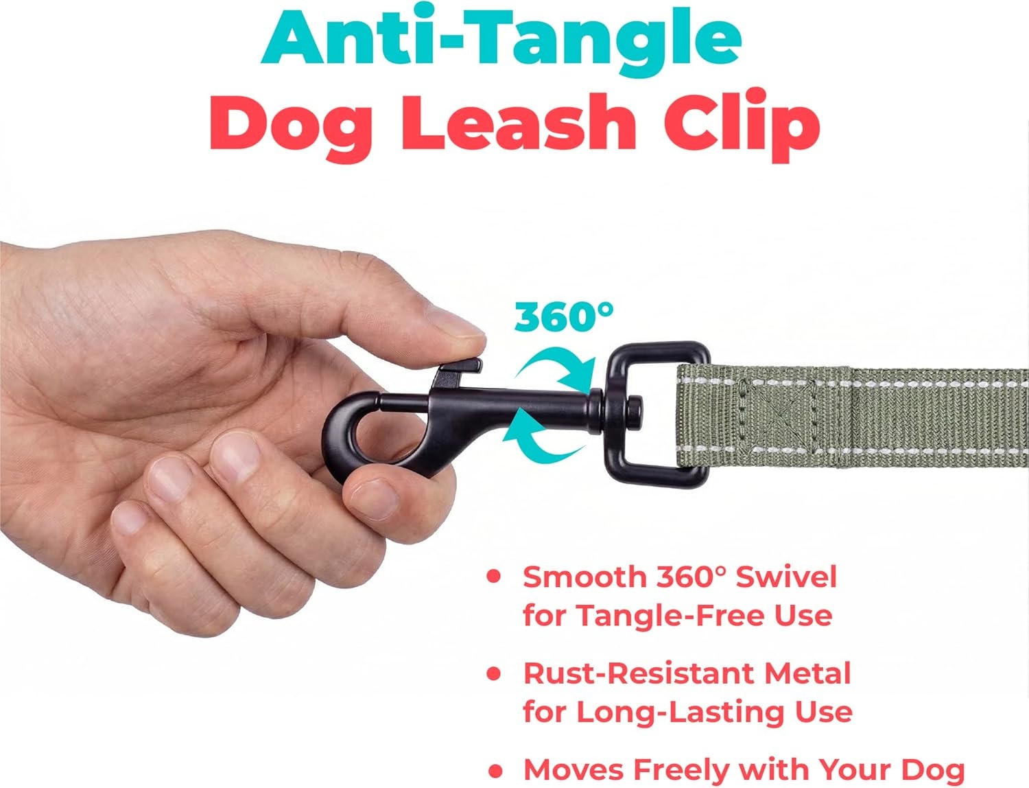 image:imageBest Pet Supplies Voyager Reflective Dog Leash or Collar with Neoprene Handle for Small Medium and Large Breed Puppies Cute and Heavy Duty for Walking Running and Training Blue Leash SLeash Moss Green