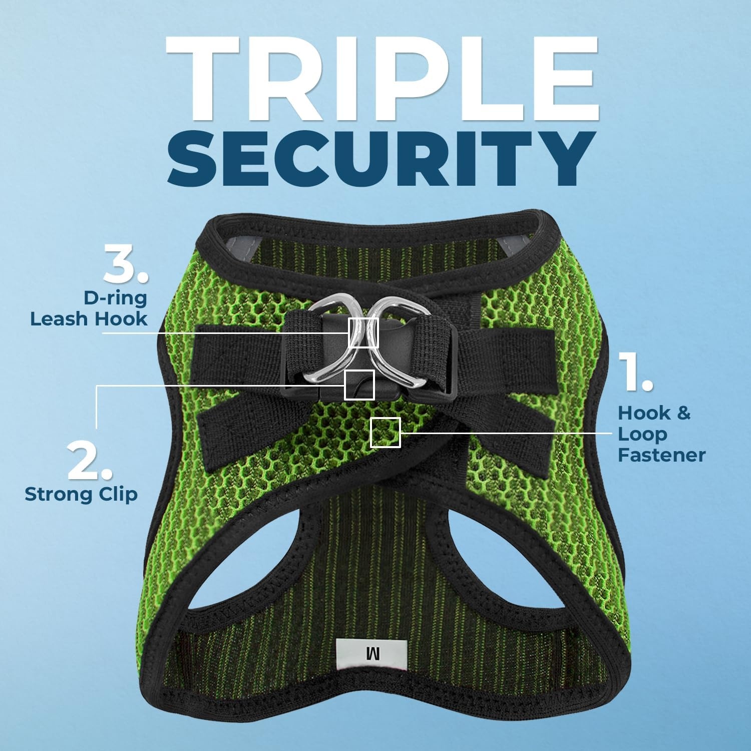 image:imageBest Pet Supplies Voyager Stepin Air Harness All Weather Mesh Reflective No Pull Harness for Dogs Cats Secure with Hook amp Loop Fastener Buckle Double DRings Fuchsia SHarness Lime Green 2Tone