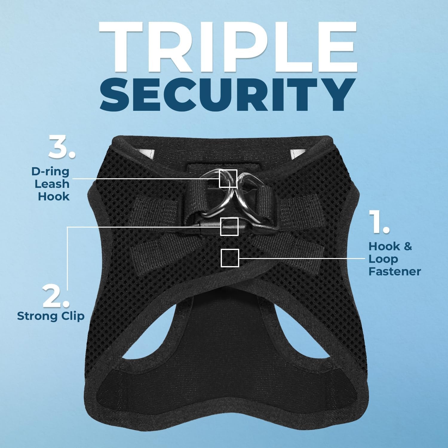 image:imageBest Pet Supplies Voyager Stepin Air Harness All Weather Mesh Reflective No Pull Harness for Dogs Cats Secure with Hook amp Loop Fastener Buckle Double DRings Fuchsia SHarness Black
